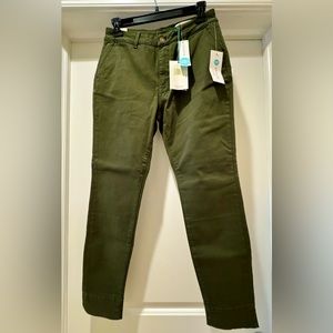 Cosmic Blue Love Callie Cuffed Skinny Pants - Size 8P/29P Olive/Green NEW